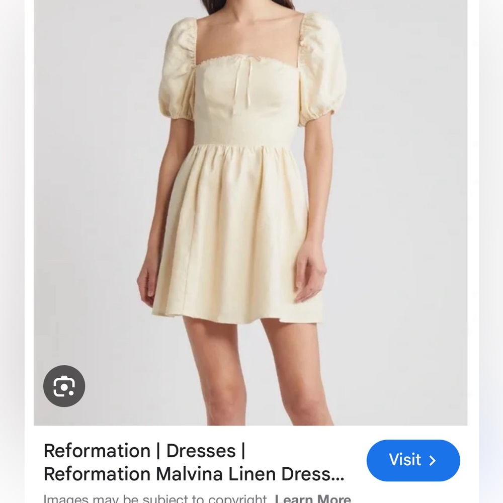 Reformation Malvina linen dress size 10 (NWT)
